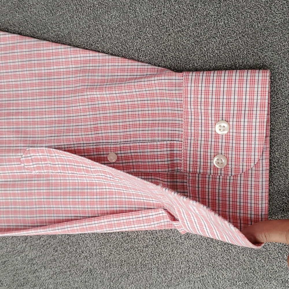 STAFFORD Men's Plaid Easy Care Broadcloth Fitted Shirt NECK SIZE:18" (SIZE: 2XL) - Picture 4 of 11
